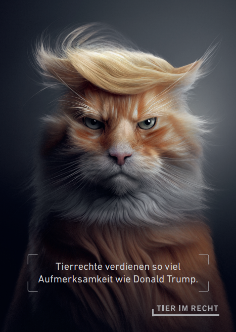 Postkarte - Tierrechte verdienen so viel Aufmerksamkeit wie Donald Trump (DE/EN)