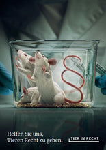 Laden Sie das Bild in den Galerie-Viewer, Postkarte - Helfen Sie uns, Tieren Recht zu geben - Mäuse (DE/EN)