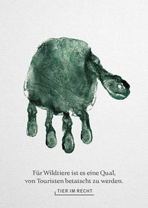 Postkarte - Für Wildtiere ist es eine Qual, betatscht zu werden - Schildkröte (DE)